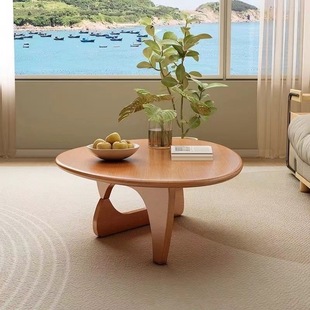 Internet Celebrity Solid Wood Coffee Table Small Apartment Living Room Home Modern Ins Style Simple Simple Creative Table with Bay Window