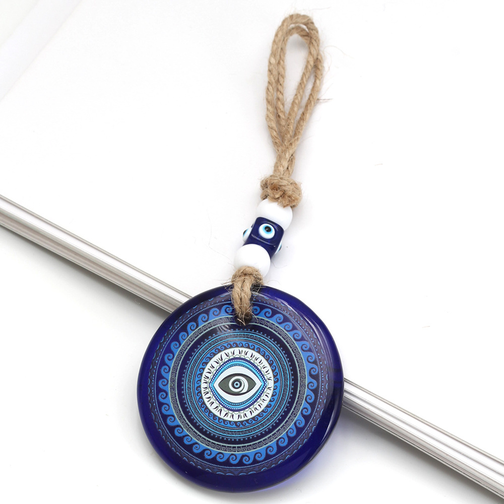 138g Weight Bag Pendant, Keychain Classification 1 Piece Quantity Holiday, Daily Occasion Glass Material Devil's Eye Pattern Unisex Gender Retro, Classic Style Style Retro Classic Style Devil's Eye Glass Unisex Bag Pendant Keychain 7
