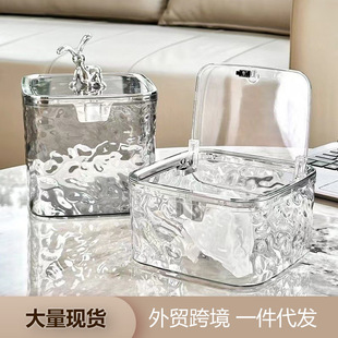 Household Desktop Trash Bin with Lid Kitchen Dining Table Press-type Blow Cover Small Trash Bin Office Storage Trash Bin