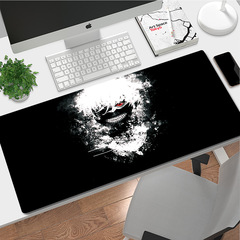 黑色超大防滑耐髒動漫鼠標墊東京喰種金木研遊戲墊DIY二次元桌墊