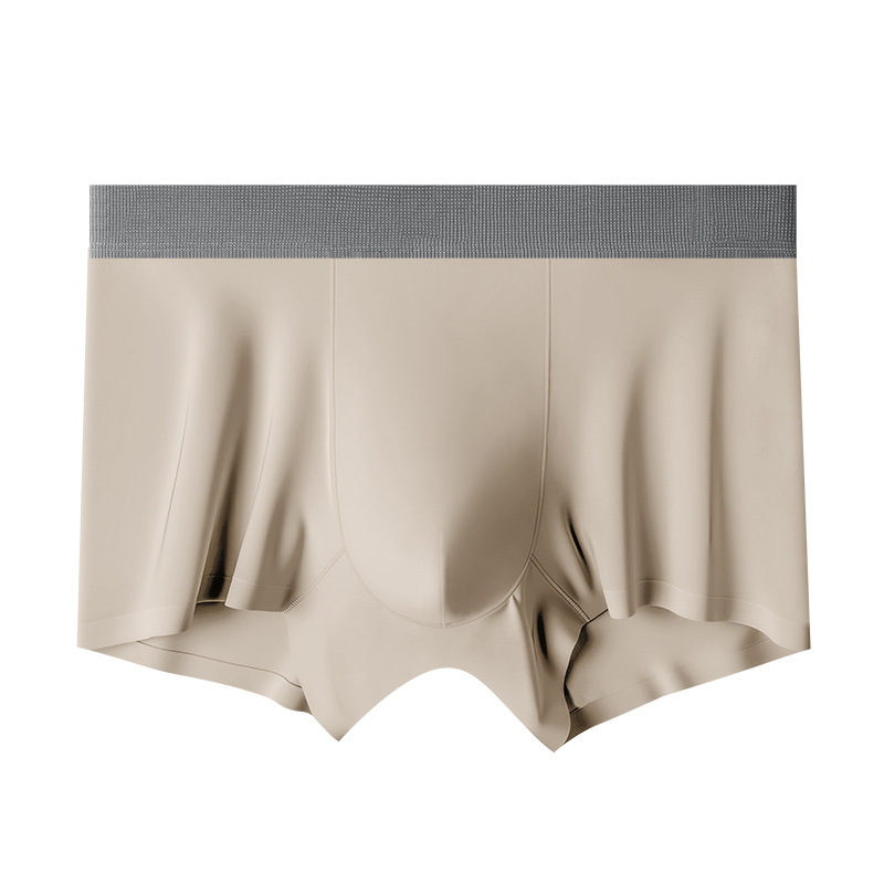 某焦同款秋冬無痕メンズアイスシルク下着通気性抗菌インナーモダールコットンボクサーパンツ+
