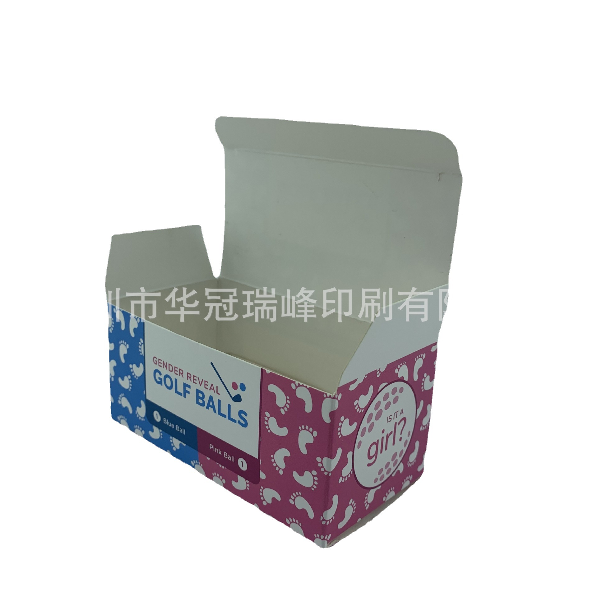 热销 三个装高尔夫球外包装纸质彩盒 可定尺寸logo