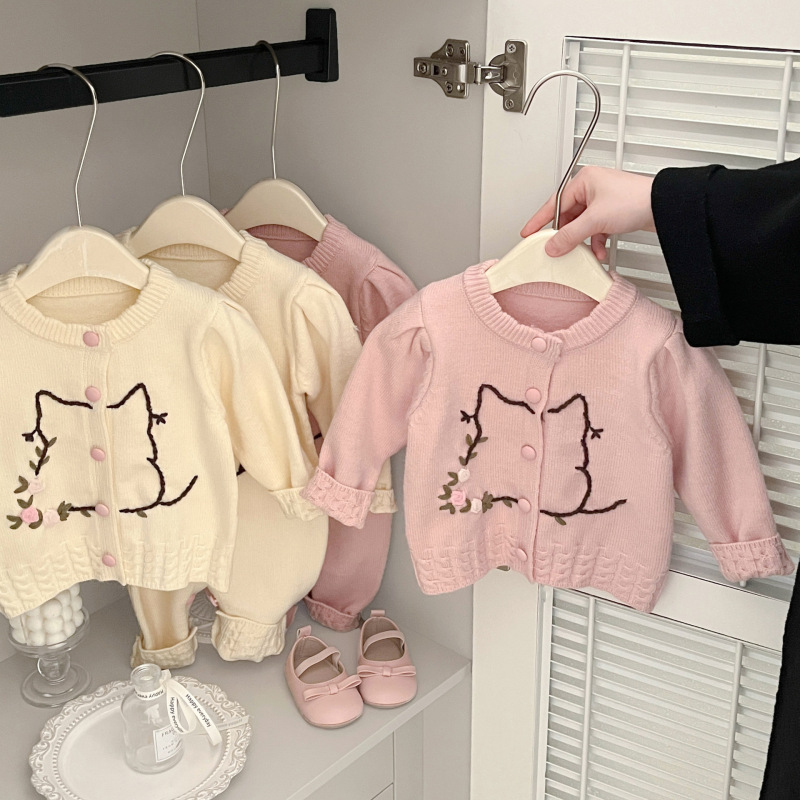 超萌新生儿春秋连体衣洋气女宝宝软糯针织哈衣婴儿满月周岁外出服|undefined