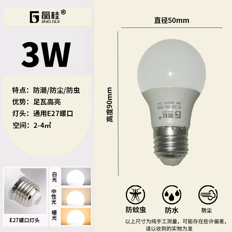 A bubble 3W linear bare lamp