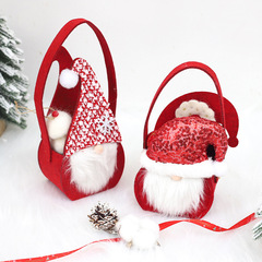 Christmas Eve Christmas felt tote bag small packaging bag apple bag Christmas doll accessories Santa bag