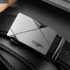 99 silver buckle black belt [exquisite gift box packaging]