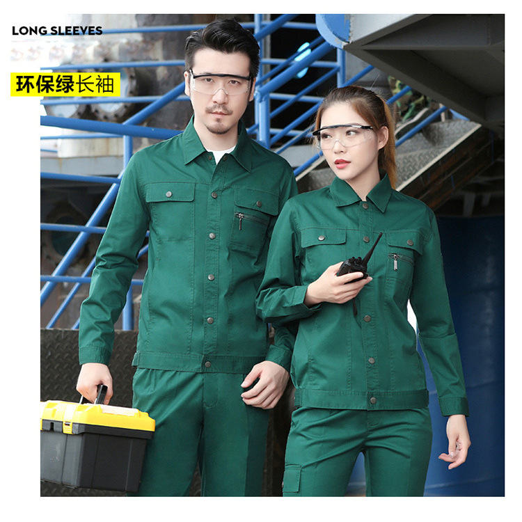 Suit one-piece summer men's and women's long-sleeved half-sleeve workshop uniform labor protective clothing work clothes short sleeve