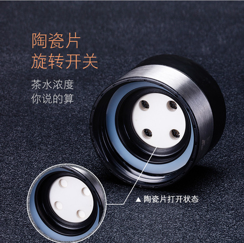 Guest Double Layer Glass Tea Cup Water Cup Rotating Ceramic Tea Cup Tea Separation Tea Brewing Cup Taste Cup Car Cup