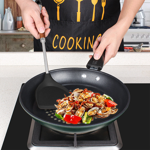 Cross-border silicone kitchenware set cooking spatula and spoon five-piece set non-stick cooking spatula silicone spatula