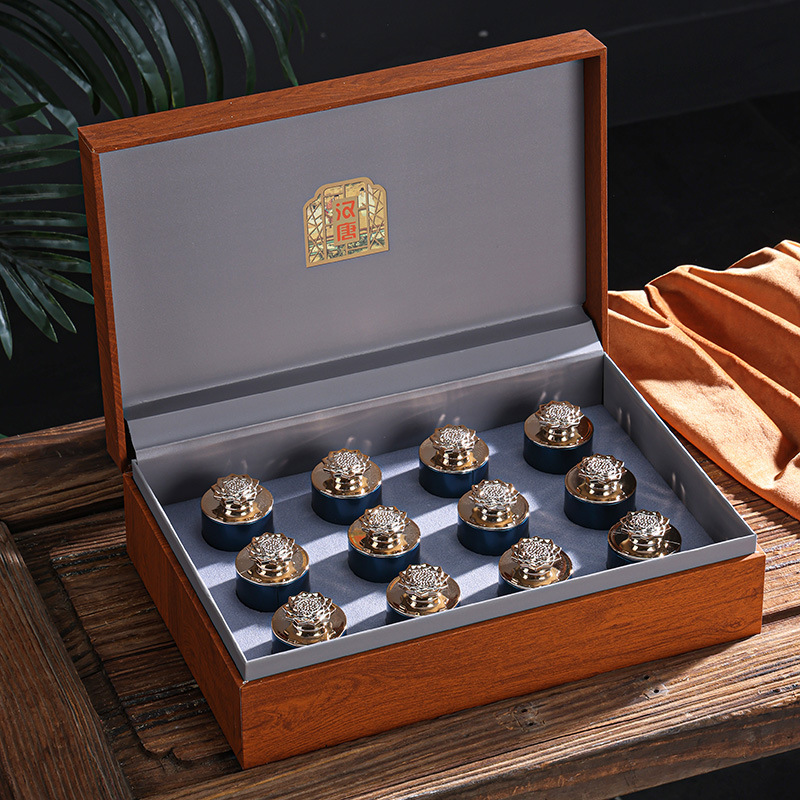 鸭屎香小罐茶空罐大红袍茶叶礼盒装空盒毛尖茶小罐包装盒空礼盒