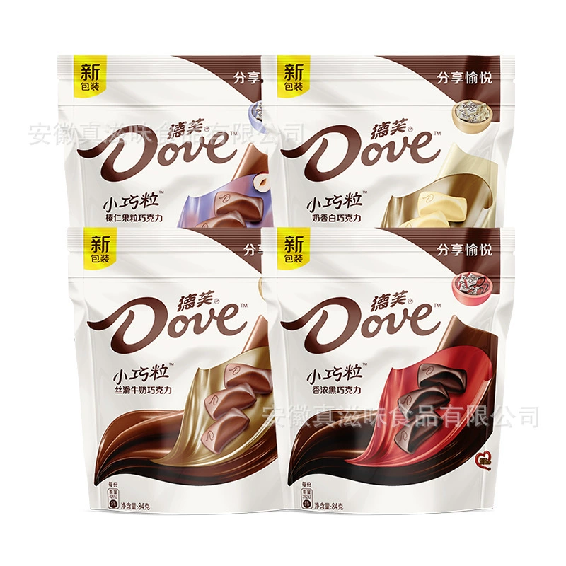 Пакет шоколада (Dove) 84 г, ассорти мини — молочный, фундук, белый, тёмный