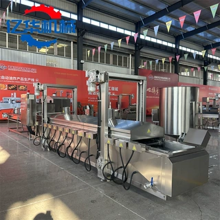 卡兹脆鸡排油炸机 全自动麦乐鸡块加工设备 黑椒鸡块油炸生产线