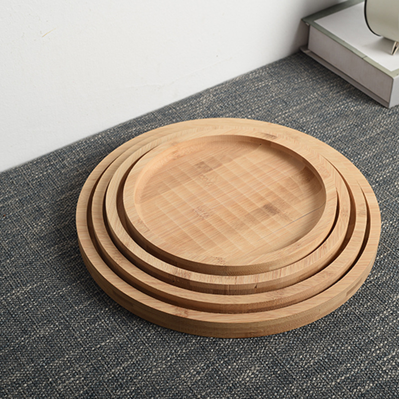 茶餐厅酒店木托盘 创意木质托盘家用方形圆形茶水杯托盘水果托盘