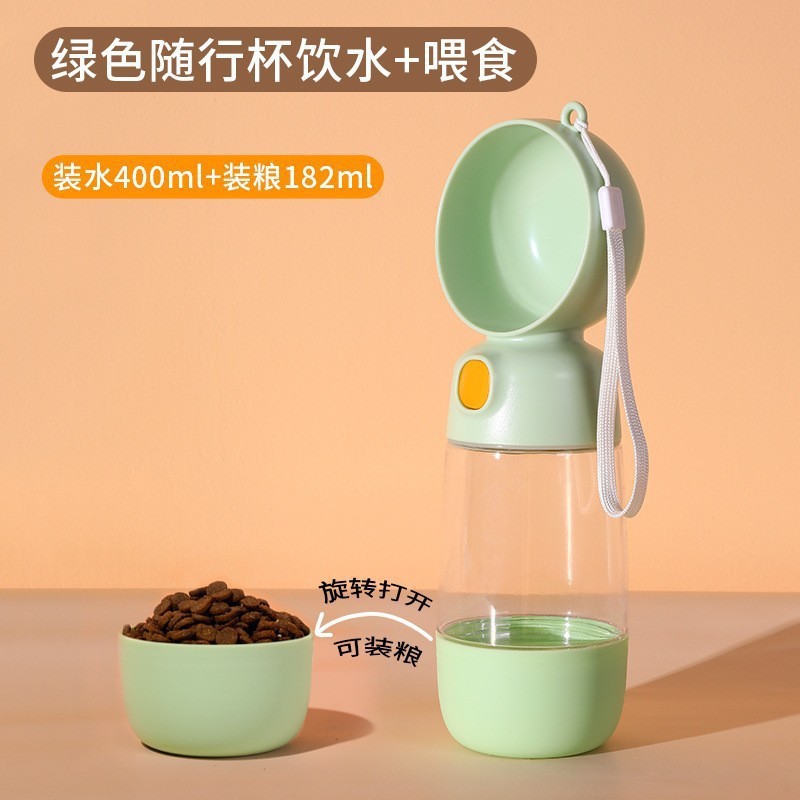 Fuente de agua para mascotas portátil perro caminando taza boca no húmeda al aire libre para mascotas taza de agua hervidor gato y perro suministros al por mayor