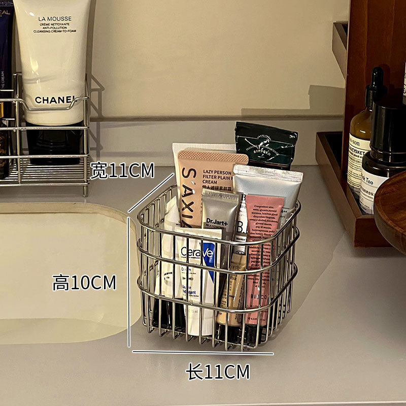 Estante de acero inoxidable de aire lavabo de baño para cosméticos gel de baño artículos de higiene estante de almacenamiento de drenaje