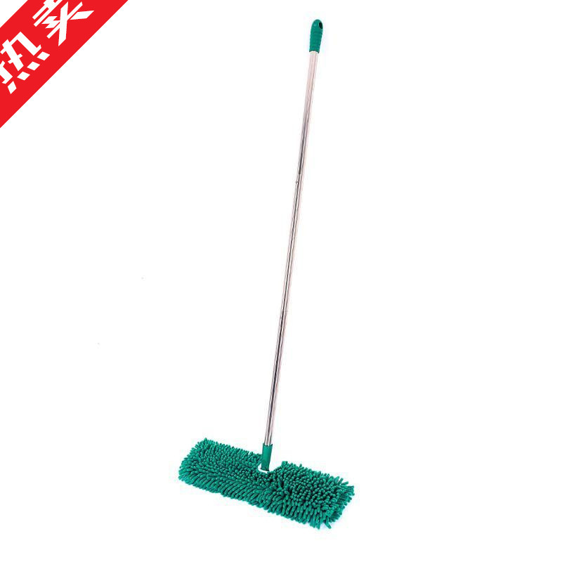 Chenille Straight Rod Flat Mop Absorbent Household Wet Dual-Use Wood Flooring Floor Tile Large One-Drag Artifact