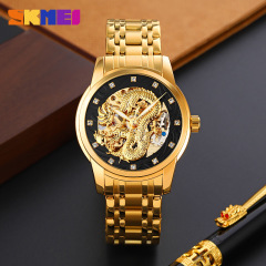 Leather-bound mechanical beauty watch, new fashion men's business automatic mechanical watch for men, wholesale