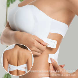 SHEIN同款跨境无肩带女士文胸交叉侧扣防滑硅胶抹胸内衣Temu ozon