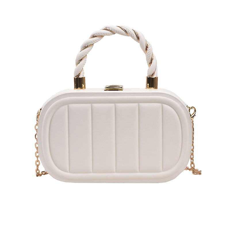 Bolso de mano tejido de patrón vertical con textura popular transfronteriza para mujer 2023 bolso de caja cuadrada pequeña con cadena de mensajero de un solo hombro