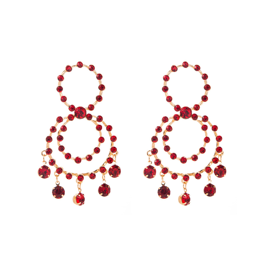 1 Pair Elegant Geometric Circle Alloy Drop Earrings display picture 8