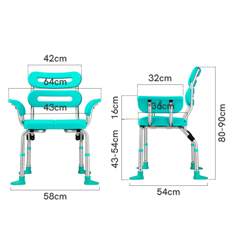 Silla de baño especial para baño de ancianos, baño ensanchado, silla de baño antideslizante, taburete, silla de enfriamiento para pacientes, anti-vuelco