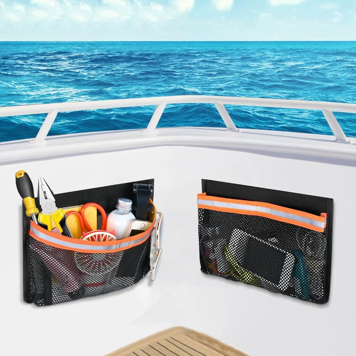 Клейкая автомобильная сетчатая сумка для хранения между двумя сиденьями, автомобильная сумка для хранения, сумка для хранения лодки и рыбалки