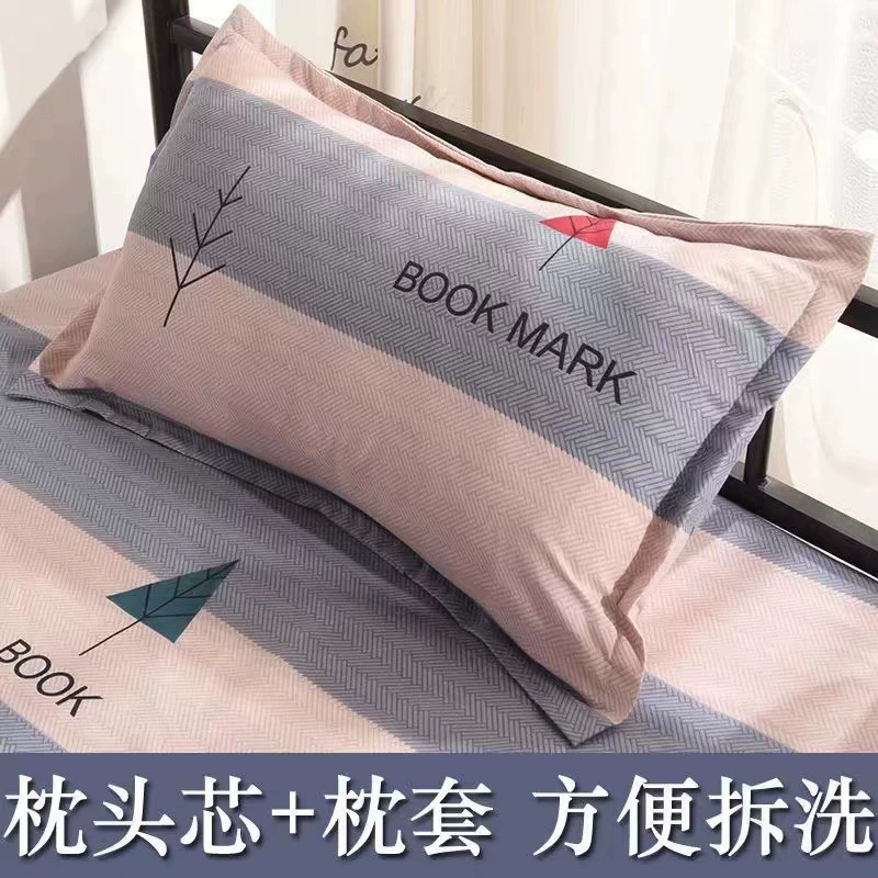 Студенческая подушка для общежития, одна пара, подушка с наволочкой, домашняя подушка для защиты шейного отдела позвоночника, подушка для сна для девочек
