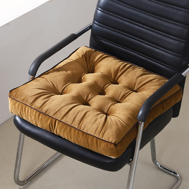 Color sólido transfronterizo engrosado cojín cuadrado cojín de asiento doméstico cojín de oficina cojín de invierno al por mayor