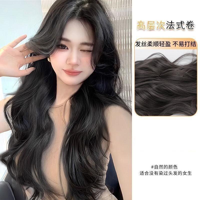 超轻薄克心动露思高层次卷假发片增发量蓬松一片式水波纹发|undefined
