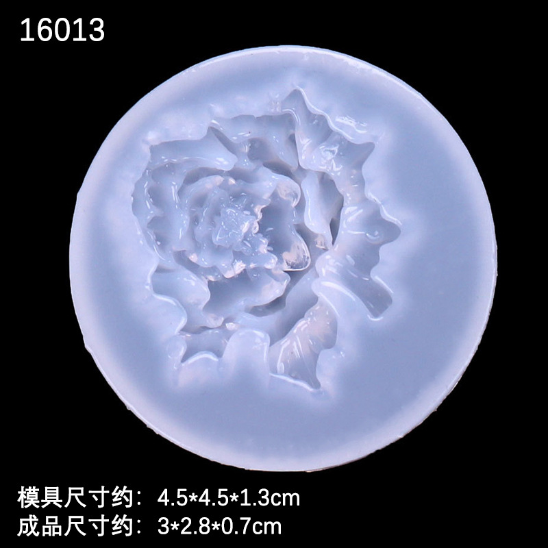 Espejo DIY cristal epoxi flor molde de silicona Rosa girasol Decoración Accesorios