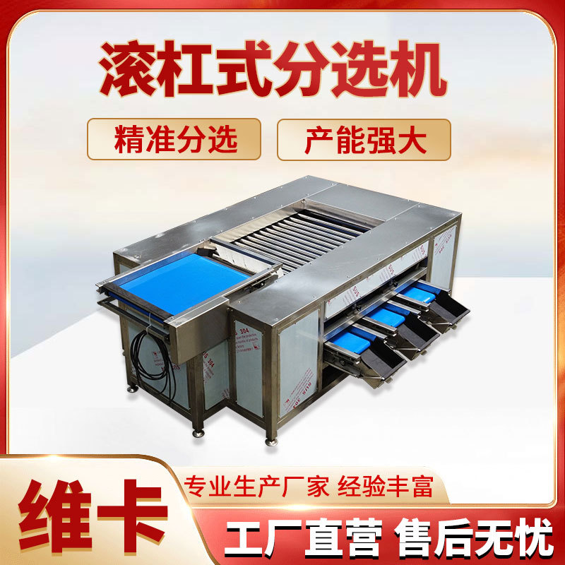 不锈钢滚杠分选机 小番茄椰枣直径分级机 多规格分选 分拣机厂家