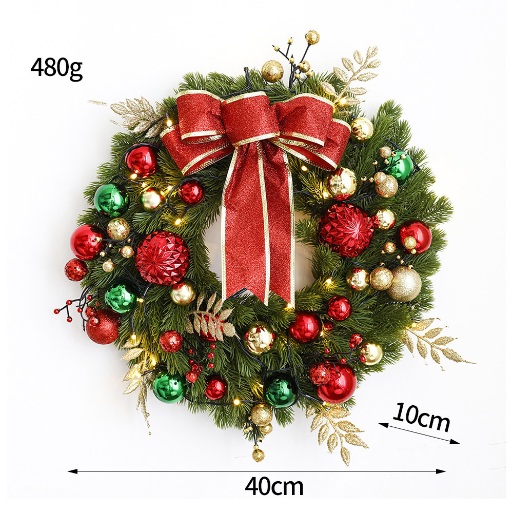 Amazon pop navideño decoración de puerta colgante 50CM / 60CM guirlanda navideña decoración de ventana al por mayor