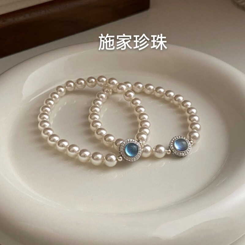 钛钢不掉色施家珍珠项链2025秋冬新款直播热卖款锁骨链女饰品批发|undefined