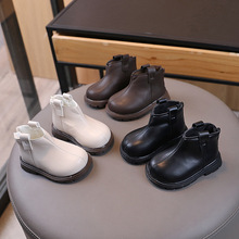 一件代发春秋季宝宝短靴1一2-3岁小童学步鞋皮面单靴男女童马丁靴