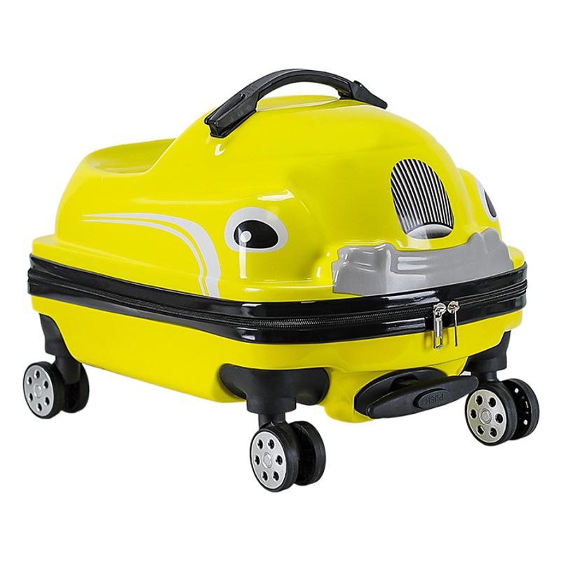 Cartoon Car Children's Trolley Case Kindergarten Suitcase Children's Riding Twist Car Suitcase Wholesale
