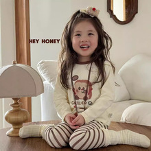 大小卷儿童200克莱卡棉亲肤韩系家居服男女童睡衣秋衣秋裤套装