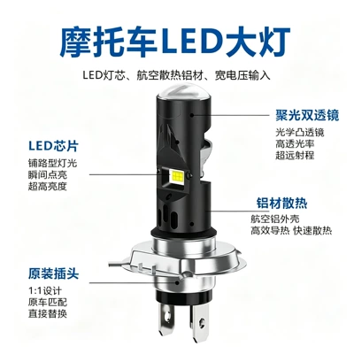 Motorcycle headlights, headlights – low beam spotlight
