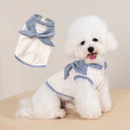 夏季新款狗狗服饰中小型犬猫咪衣服可爱格子泰迪比熊装扮服装