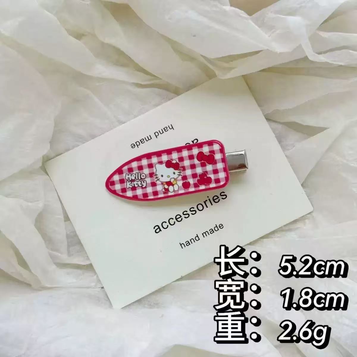 Sweet Cool Retro Grid Cat Hairpin sin rastros Clip lateral Clip dulce Clip de boca de pato Clip de cabello para niños toque de cabello