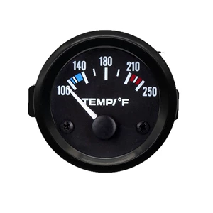 52mm Avtomobil Cihazı 12V Universal Qara Göstəricili Su Temperaturu Ölçən Farenheit
