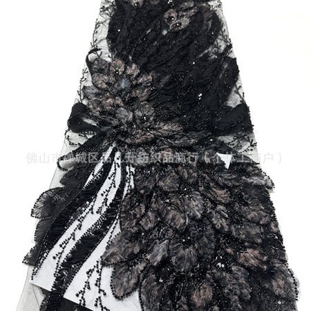 Nueva industria pesada tridimensional tela de encaje moda lindos cosplay flores de hadas vestido tela image 4