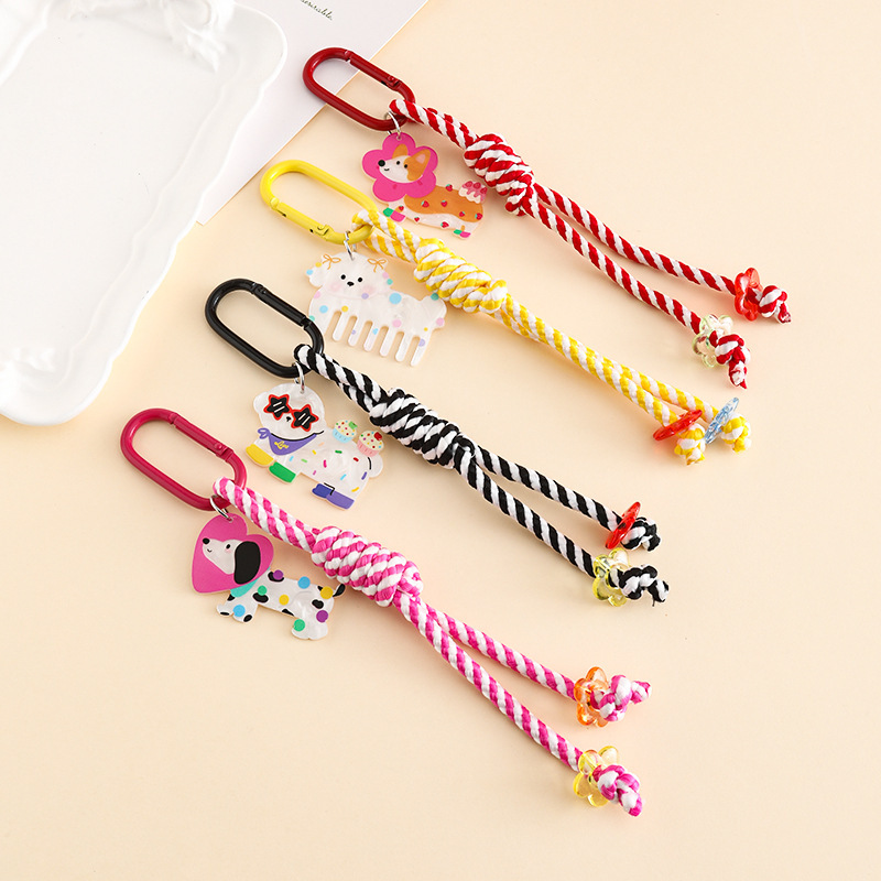 携帯電話のひもドーパミンカラーアクリルミニ櫛のキーホルダー|undefined