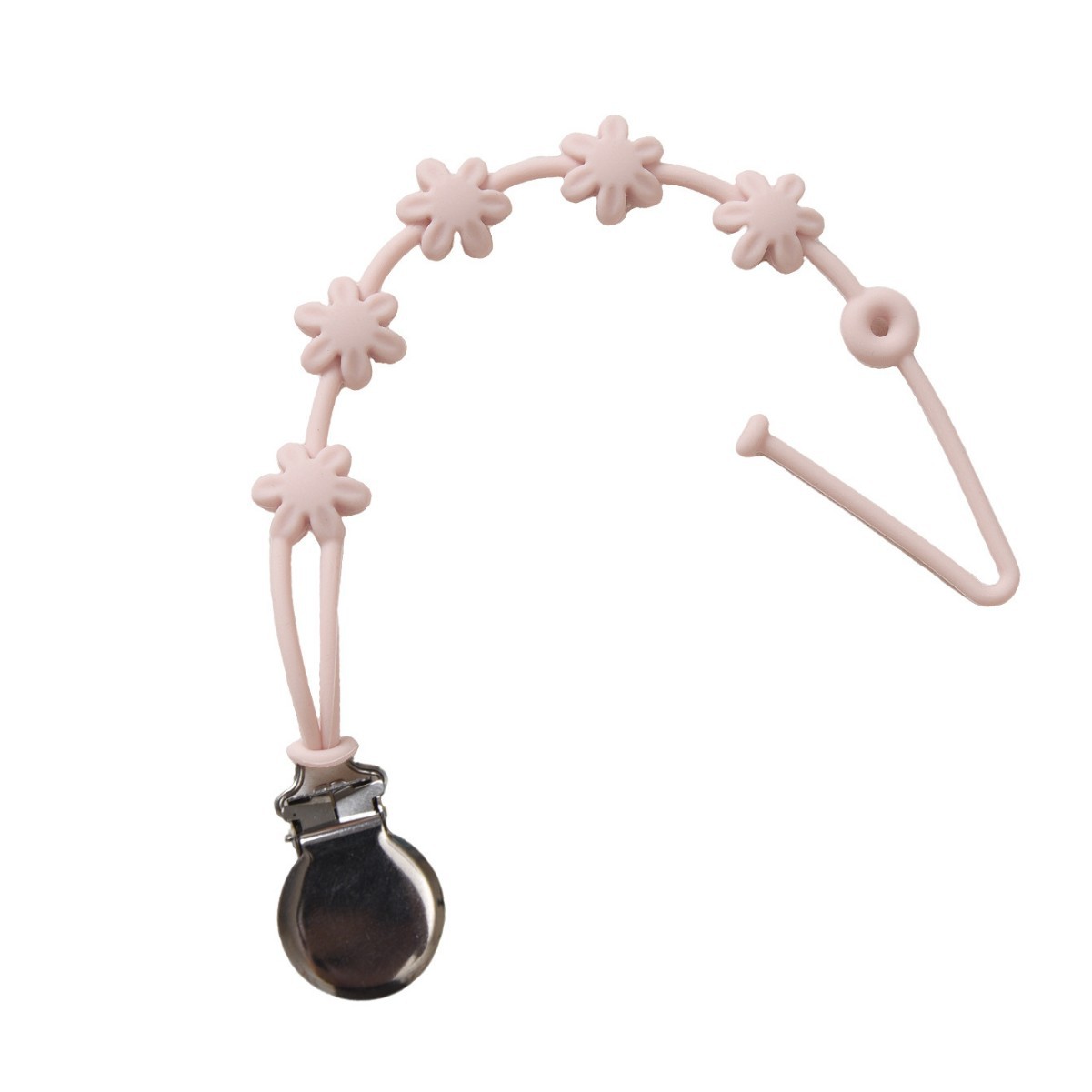 Huahua 젖꼭지 체인: 라이트 핑크 + 304 클립