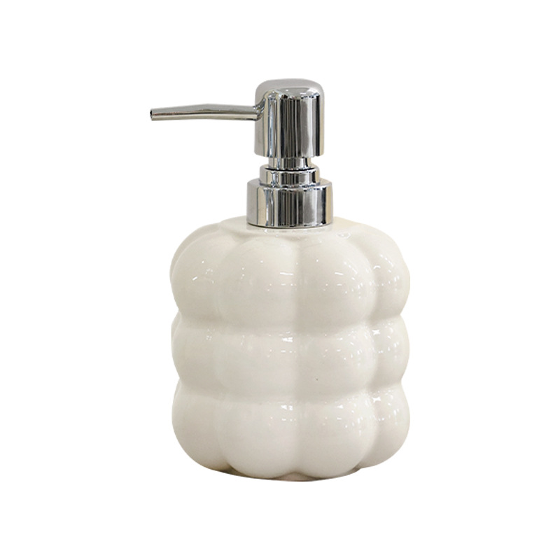 Botella de desinfectante de manos de cerámica simple botella de embalaje de champú de baño botella de prensa de loción botella de hotel