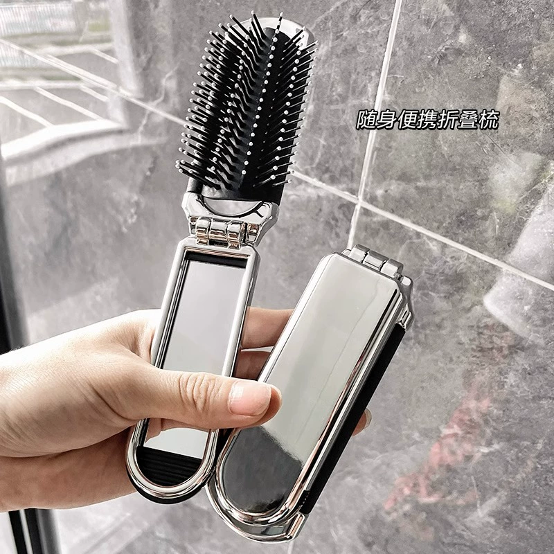Brush, handheld folding soft heel, air bag, mirror, massager