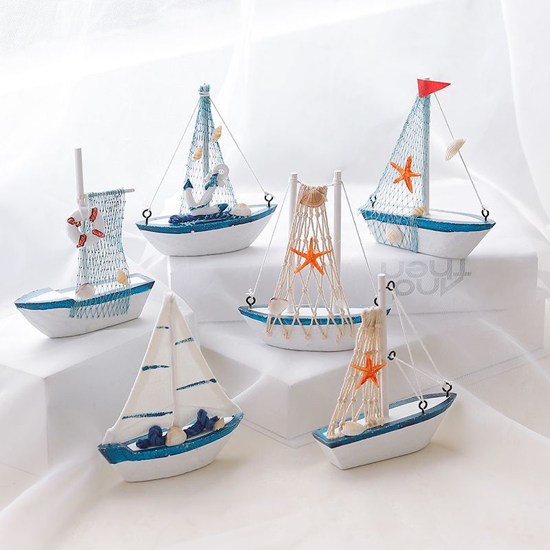 Everything is going smoothly Decoration Mediterranean Sea Model desktop woodiness Sailing Arts and Crafts Home Furnishing ornament a decoration