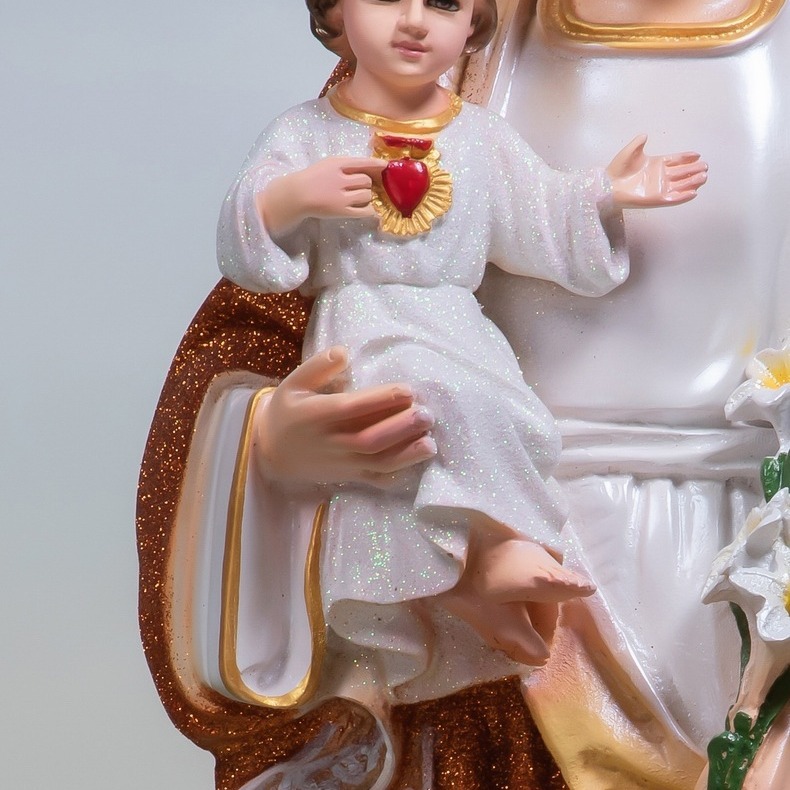 60cm José abraza a los niños adornos estatuas de la iglesia de la casa decoración de la sala de estar