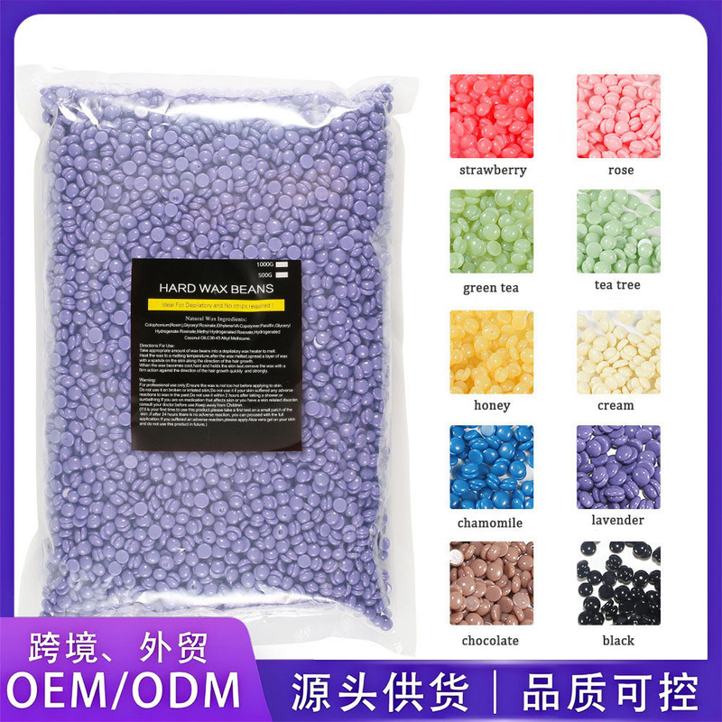 1000g Hair Removal Wax Beans, No-Wax Paper Needed, Hard Wax Beans, Honey Wax Beans, Nose Hair Hot Wax, 10 Colors, Multi-Color Silky Smooth Hair Removal