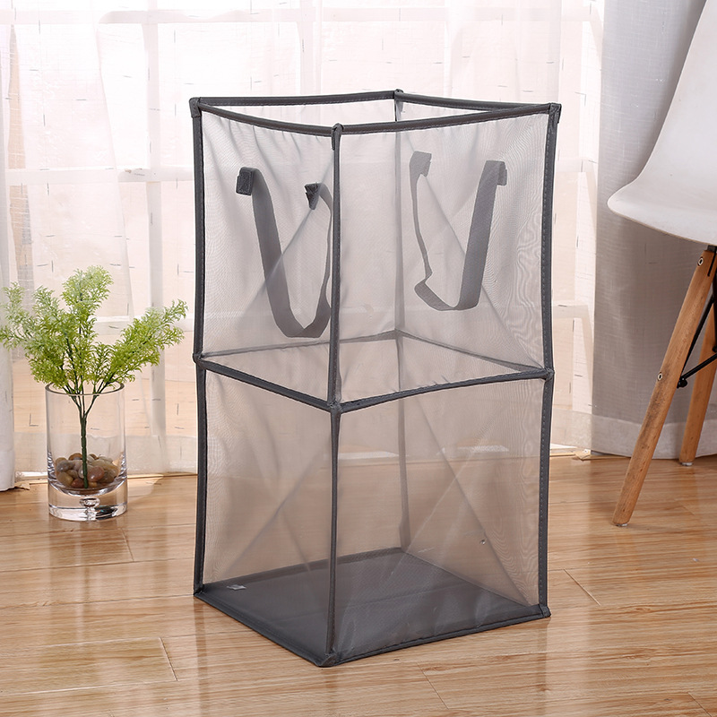Magic Folding Dirty Clothes Basket Modern Simple Mesh Plastic Balcony Bedroom Organizing Storage Basket Wholesale