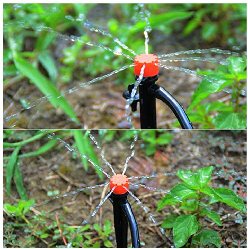 Cabeza de goteo ajustable de 8 orificios, riego por goteo de árboles frutales, resorte redondo completo de 360 grados, micro aspersor, balcón, riego por aspersión de jardinería